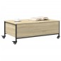 vidaXL Mesa de centro con ruedas madera ingeniería Sonoma 91x55x34 cm vidaXL Mesa de centro con ruedas madera ingeniería Sonoma 91x55x34 cm