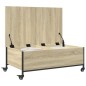 vidaXL Mesa de centro con ruedas madera ingeniería Sonoma 91x55x34 cm vidaXL Mesa de centro con ruedas madera ingeniería Sonoma 91x55x34 cm