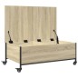vidaXL Mesa de centro con ruedas madera ingeniería Sonoma 91x55x34 cm vidaXL Mesa de centro con ruedas madera ingeniería Sonoma 91x55x34 cm