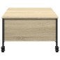 vidaXL Mesa de centro con ruedas madera ingeniería Sonoma 91x55x34 cm vidaXL Mesa de centro con ruedas madera ingeniería Sonoma 91x55x34 cm