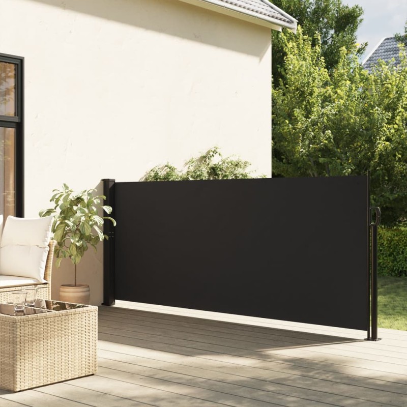 vidaXL Toldo lateral retráctil negro 120x300 cm vidaXL Toldo lateral retráctil negro 120x300 cm
