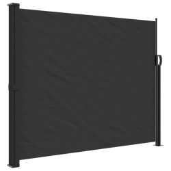 vidaXL Toldo lateral retráctil de jardín negro 160x300 cm