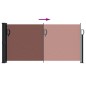 vidaXL Toldo lateral retráctil marrón 100x500 cm