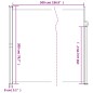 vidaXL Toldo lateral retráctil negro 200x500 cm vidaXL Toldo lateral retráctil negro 200x500 cm
