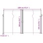 vidaXL Toldo lateral retráctil rojo 200x600 cm