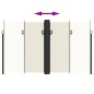 vidaXL Toldo lateral retráctil crema 200x600 cm