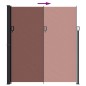 vidaXL Toldo lateral retráctil marrón 220x600 cm