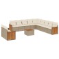 vidaXL Set de sofás de jardín 12 pzas y cojines ratán sintético marrón vidaXL Set de sofás de jardín 12 pzas y cojines ratán sintético marrón