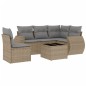 vidaXL Juego de sofás jardín con cojines 6 pzas ratán sintético beige vidaXL Juego de sofás jardín con cojines 6 pzas ratán sintético beige