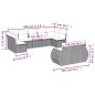 vidaXL Set de sofás de jardín 8 piezas y cojines ratán sintético negro vidaXL Set de sofás de jardín 8 piezas y cojines ratán sintético negro
