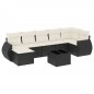 vidaXL Set de sofás de jardín 8 piezas y cojines ratán sintético negro vidaXL Set de sofás de jardín 8 piezas y cojines ratán sintético negro