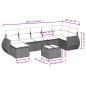 vidaXL Set de sofás de jardín 8 piezas y cojines ratán sintético negro vidaXL Set de sofás de jardín 8 piezas y cojines ratán sintético negro