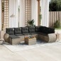 vidaXL Set de muebles de jardín 9 pzas y cojines ratán sintético gris vidaXL Set de muebles de jardín 9 pzas y cojines ratán sintético gris