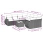 vidaXL Set de muebles de jardín 9 pzas y cojines ratán sintético gris vidaXL Set de muebles de jardín 9 pzas y cojines ratán sintético gris