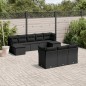 vidaXL Set de sofás de jardín 10 pzas cojines ratán sintético negro vidaXL Set de sofás de jardín 10 pzas cojines ratán sintético negro