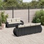 vidaXL Set de sofás de jardín 8 piezas y cojines ratán sintético negro vidaXL Set de sofás de jardín 8 piezas y cojines ratán sintético negro