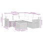 vidaXL Set de sofás de jardín 6 piezas y cojines ratán sintético negro vidaXL Set de sofás de jardín 6 piezas y cojines ratán sintético negro