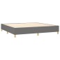 vidaXL Cama box spring colchón y luces LED tela gris claro 200x200 cm vidaXL Cama box spring colchón y luces LED tela gris claro 200x200 cm