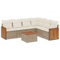 vidaXL Set sofás de jardín 7 piezas y cojines ratán sintético beige vidaXL Set sofás de jardín 7 piezas y cojines ratán sintético beige