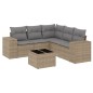 vidaXL Juego de sofás jardín con cojines 6 pzas ratán sintético beige vidaXL Juego de sofás jardín con cojines 6 pzas ratán sintético beige