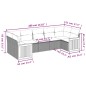 vidaXL Set de sofás de jardín 7 piezas con cojines ratán PE gris vidaXL Set de sofás de jardín 7 piezas con cojines ratán PE gris
