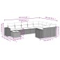 vidaXL Set de sofás de jardín 10 pzas con cojines ratán sintético gris vidaXL Set de sofás de jardín 10 pzas con cojines ratán sintético gris