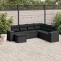 vidaXL Set de comedor de jardín 7 pzas y cojines ratán sintético negro vidaXL Set de comedor de jardín 7 pzas y cojines ratán sintético negro