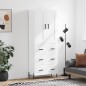 vidaXL Aparador alto madera contrachapada blanco brillo 69,5x34x180 cm vidaXL Aparador alto madera contrachapada blanco brillo 69,5x34x180 cm