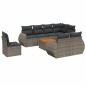 vidaXL Set de muebles de jardín 9 pzas y cojines ratán sintético gris vidaXL Set de muebles de jardín 9 pzas y cojines ratán sintético gris