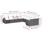 vidaXL Set de sofás de jardín 10 pzas cojines ratán sintético negro vidaXL Set de sofás de jardín 10 pzas cojines ratán sintético negro