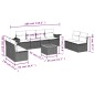 vidaXL Set de sofás de jardín 9 pzas con cojines ratán sintético beige vidaXL Set de sofás de jardín 9 pzas con cojines ratán sintético beige