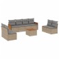 vidaXL Set de sofás de jardín 9 pzas con cojines ratán sintético beige vidaXL Set de sofás de jardín 9 pzas con cojines ratán sintético beige