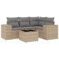 vidaXL Juego de sofás jardín con cojines 5 pzas ratán sintético beige vidaXL Juego de sofás jardín con cojines 5 pzas ratán sintético beige