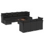 vidaXL Set de sofás de jardín 11 pzas y cojines ratán sintético negro vidaXL Set de sofás de jardín 11 pzas y cojines ratán sintético negro