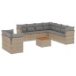 vidaXL Juego de sofás jardín con cojines beige 10 pzas ratán sintético vidaXL Juego de sofás jardín con cojines beige 10 pzas ratán sintético