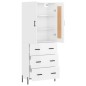 vidaXL Aparador alto madera contrachapada blanco brillo 69,5x34x180 cm vidaXL Aparador alto madera contrachapada blanco brillo 69,5x34x180 cm