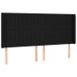 vidaXL Cama box spring colchón y luces LED tela negro 180x200 cm vidaXL Cama box spring colchón y luces LED tela negro 180x200 cm