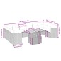 vidaXL Set de sofás de jardín 11 pzas y cojines ratán sintético negro vidaXL Set de sofás de jardín 11 pzas y cojines ratán sintético negro