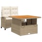vidaXL Set comedor de jardín 2 pzas con cojines ratán sintético beige vidaXL Set comedor de jardín 2 pzas con cojines ratán sintético beige