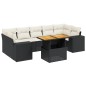 vidaXL Set de sofás de jardín 8 piezas y cojines ratán sintético negro vidaXL Set de sofás de jardín 8 piezas y cojines ratán sintético negro