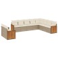 vidaXL Juego de sofás jardín con cojines beige 10 pzas ratán sintético vidaXL Juego de sofás jardín con cojines beige 10 pzas ratán sintético