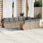 vidaXL Juego de sofás jardín con cojines beige 10 pzas ratán sintético vidaXL Juego de sofás jardín con cojines beige 10 pzas ratán sintético