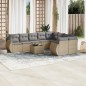vidaXL Juego de sofás jardín con cojines beige 10 pzas ratán sintético vidaXL Juego de sofás jardín con cojines beige 10 pzas ratán sintético