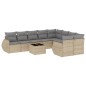 vidaXL Juego de sofás jardín con cojines beige 10 pzas ratán sintético vidaXL Juego de sofás jardín con cojines beige 10 pzas ratán sintético