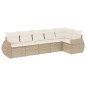 vidaXL Juego de sofás jardín con cojines 6 pzas ratán sintético beige vidaXL Juego de sofás jardín con cojines 6 pzas ratán sintético beige