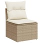 vidaXL Juego de sofás jardín con cojines 6 pzas ratán sintético beige vidaXL Juego de sofás jardín con cojines 6 pzas ratán sintético beige