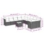 vidaXL Set de sofás de jardín 11 pzas y cojines ratán sintético negro vidaXL Set de sofás de jardín 11 pzas y cojines ratán sintético negro