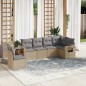 vidaXL Juego de sofás jardín con cojines 6 pzas ratán sintético beige