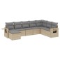 vidaXL Juego de sofás de jardín con cojines beige 8 pzas ratán PE vidaXL Juego de sofás de jardín con cojines beige 8 pzas ratán PE