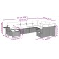vidaXL Set de sofás de jardín 10 pzas cojines ratán sintético negro vidaXL Set de sofás de jardín 10 pzas cojines ratán sintético negro